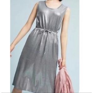 Dolan silver metallic sleeveless dress sz xs